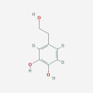 B125924 3,4,6-Trideuterio-5-(2-hydroxyethyl)benzene-1,2-diol CAS No. 294660-90-5