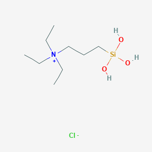 molecular formula C9H24ClNO3Si B12592405 N,N,N-Triethyl-3-(trihydroxysilyl)propan-1-aminium chloride CAS No. 578009-08-2