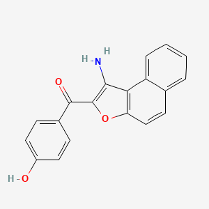 molecular formula C19H13NO3 B12592414 Methanone, (1-aminonaphtho[2,1-b]furan-2-yl)(4-hydroxyphenyl)- CAS No. 650636-41-2