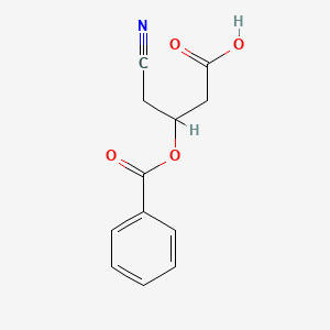 molecular formula C12H11NO4 B1259245 3-Benzoyloxy-4-cyanobutanoic acid 