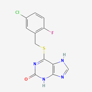 6-{[(5-Chloro-2-fluorophenyl)methyl]sulfanyl}-3,7-dihydro-2H-purin-2-one