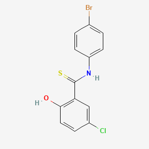 molecular formula C13H9BrClNOS B12592464 6-[(4-Bromoanilino)(sulfanyl)methylidene]-4-chlorocyclohexa-2,4-dien-1-one CAS No. 876289-52-0