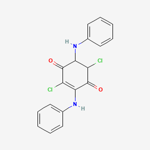 molecular formula C18H14Cl2N2O2 B12592519 2,5-Dianilino-3,6-dichlorocyclohex-2-ene-1,4-dione CAS No. 877774-84-0