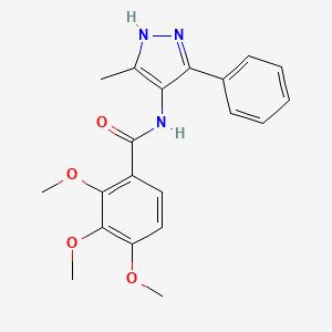 2,3,4-trimethoxy-N-(5-methyl-3-phenyl-1H-pyrazol-4-yl)benzamide