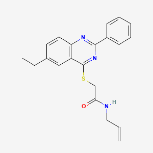 N-Allyl-2-[(6-ethyl-2-phenyl-4-quinazolinyl)sulfanyl]acetamide