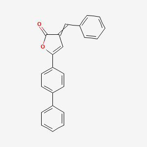 molecular formula C23H16O2 B12592567 3-Benzylidene-5-(4-phenylphenyl)furan-2-one CAS No. 496861-70-2