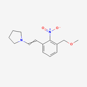 molecular formula C14H18N2O3 B12592582 1-{2-[3-(Methoxymethyl)-2-nitrophenyl]ethenyl}pyrrolidine CAS No. 507455-97-2