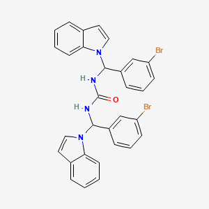 molecular formula C31H24Br2N4O B12592593 Urea, N,N'-bis[(3-bromophenyl)-1H-indol-1-ylmethyl]- CAS No. 649740-17-0