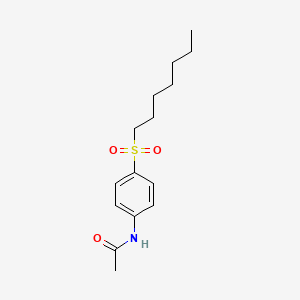 N-[4-(Heptane-1-sulfonyl)phenyl]acetamide