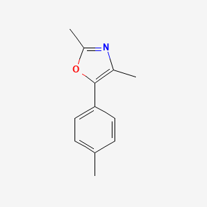 molecular formula C12H13NO B12592599 2,4-Dimethyl-5-(4-methylphenyl)-1,3-oxazole CAS No. 651059-72-2