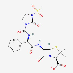 molecular formula C21H24N5O8S2- B1259262 Mezlocillin(1-) 