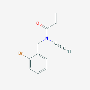 molecular formula C12H10BrNO B12592632 N-[(2-Bromophenyl)methyl]-N-ethynylprop-2-enamide CAS No. 646029-22-3