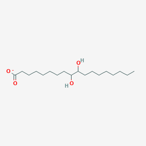molecular formula C18H35O4- B1259267 9,10-二羟基硬脂酸酯 