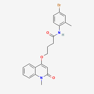 molecular formula C21H21BrN2O3 B1259270 N-(4-bromo-2-methylphenyl)-4-[(1-methyl-2-oxo-4-quinolinyl)oxy]butanamide 