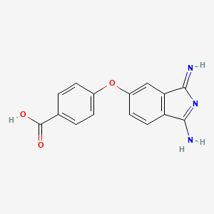 molecular formula C15H11N3O3 B12592709 4-[(3-Amino-1-imino-1H-isoindol-6-yl)oxy]benzoic acid CAS No. 606930-12-5