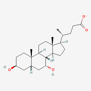 molecular formula C24H39O4- B1259271 3beta,7alpha-Dihydroxy-5beta-cholan-24-oate 