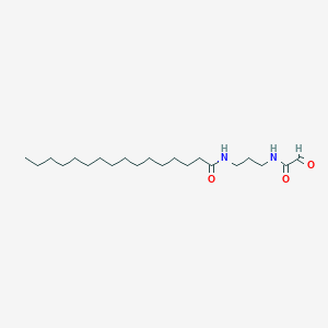 molecular formula C21H40N2O3 B12592722 Hexadecanamide, N-[3-[(oxoacetyl)amino]propyl]- CAS No. 326859-76-1