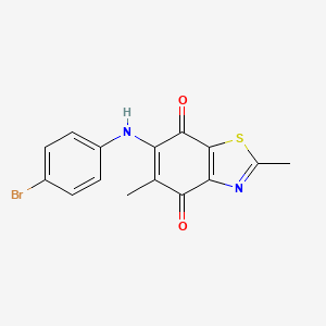 4,7-Benzothiazoledione, 6-[(4-bromophenyl)amino]-2,5-dimethyl-