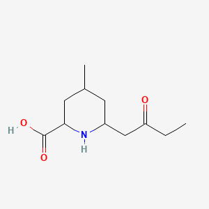4-Methyl-6-(2-oxobutyl)-2-piperidinecarboxylic acid