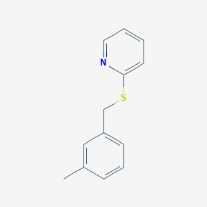 molecular formula C13H13NS B12592750 Pyridine, 2-[[(3-methylphenyl)methyl]thio]- CAS No. 646511-51-5