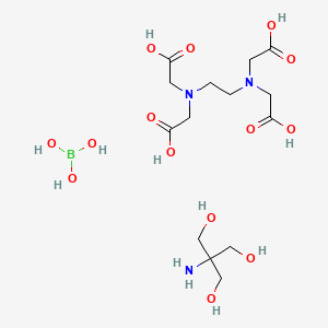 molecular formula C14H30BN3O14 B1259277 三羟甲基氨基甲烷-硼酸-乙二胺四乙酸缓冲液，5X CAS No. 610769-35-2