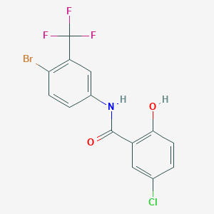 N-[4-Bromo-3-(trifluoromethyl)phenyl]-5-chloro-2-hydroxybenzamide