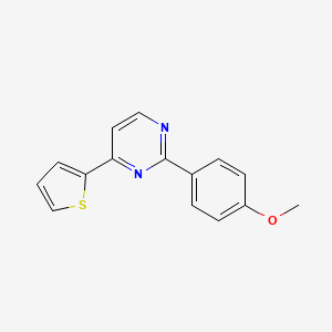 Pyrimidine, 2-(4-methoxyphenyl)-4-(2-thienyl)-