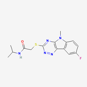 Acetamide,2-[(8-fluoro-5-methyl-5H-1,2,4-triazino[5,6-B]indol-3-YL)thio]-N-(isopropyl)-