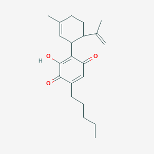 3-Hydroxy-2-(3-methyl-6-prop-1-en-2-ylcyclohex-2-en-1-yl)-5-pentylcyclohexa-2,5-diene-1,4-dione