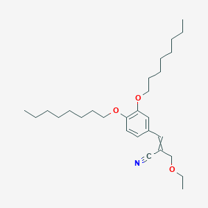 molecular formula C28H45NO3 B12592862 3-[3,4-Bis(octyloxy)phenyl]-2-(ethoxymethyl)prop-2-enenitrile CAS No. 650606-24-9