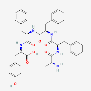 molecular formula C39H43N5O7 B12592871 D-Alanyl-D-phenylalanyl-D-phenylalanyl-D-phenylalanyl-D-tyrosine CAS No. 644997-05-7