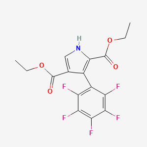 molecular formula C16H12F5NO4 B12592885 1H-Pyrrole-2,4-dicarboxylic acid, 3-(pentafluorophenyl)-, diethyl ester CAS No. 647026-10-6