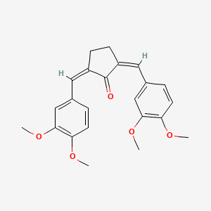 (2Z,5Z)-2,5-bis[(3,4-dimethoxyphenyl)methylidene]cyclopentan-1-one
