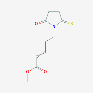 molecular formula C10H13NO3S B12592894 Methyl 5-(2-oxo-5-sulfanylidenepyrrolidin-1-yl)pent-2-enoate CAS No. 651044-02-9