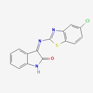 2H-Indol-2-one, 3-[(5-chloro-2-benzothiazolyl)imino]-1,3-dihydro-