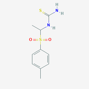 molecular formula C10H14N2O2S2 B12592972 N-[1-(4-Methylbenzene-1-sulfonyl)ethyl]thiourea CAS No. 879489-48-2