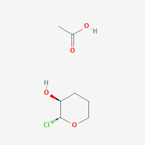 molecular formula C7H13ClO4 B12592982 acetic acid;(2R,3S)-2-chlorooxan-3-ol CAS No. 634180-97-5