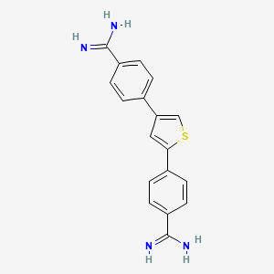 Benzenecarboximidamide, 4,4'-(2,4-thiophenediyl)bis-