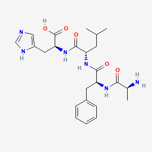 molecular formula C24H34N6O5 B12593000 L-Alanyl-L-phenylalanyl-L-leucyl-L-histidine CAS No. 605633-42-9