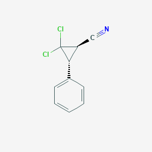 (1R,3R)-2,2-Dichloro-3-phenylcyclopropane-1-carbonitrile