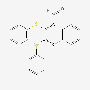 molecular formula C23H18OSSe B12593009 5-Phenyl-4-(phenylselanyl)-3-(phenylsulfanyl)penta-2,4-dienal CAS No. 647010-43-3