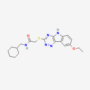 Acetamide,N-(cyclohexylmethyl)-2-[(8-ethoxy-2H-1,2,4-triazino[5,6-B]indol-3-YL)thio]-