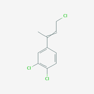 molecular formula C10H9Cl3 B12593035 1,2-Dichloro-4-(4-chlorobut-2-en-2-yl)benzene CAS No. 648425-35-8