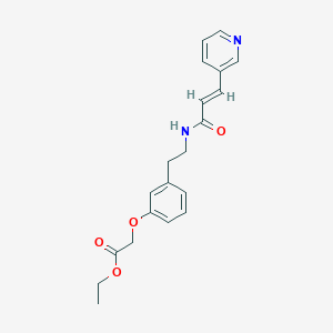 ethyl 2-[3-[2-[[(E)-3-pyridin-3-ylprop-2-enoyl]amino]ethyl]phenoxy]acetate