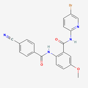 N-(5-Bromo-2-pyridinyl)-2-[(4-cyanobenzoyl)amino]-5-methoxybenzamide