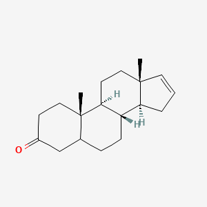 molecular formula C19H28O B1259308 (8R,9S,10S,13R,14S)-10,13-dimethyl-1,2,4,5,6,7,8,9,11,12,14,15-dodecahydrocyclopenta[a]phenanthren-3-one 
