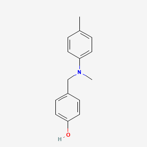 molecular formula C15H17NO B12593097 Phenol, 4-[[methyl(4-methylphenyl)amino]methyl]- CAS No. 651328-41-5