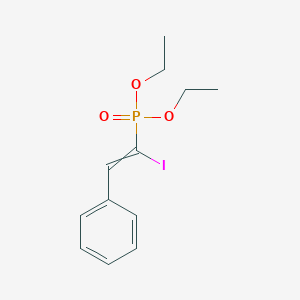 molecular formula C12H16IO3P B12593132 Diethyl (1-iodo-2-phenylethenyl)phosphonate CAS No. 650612-93-4