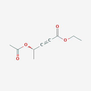 2-Pentynoic acid, 4-(acetyloxy)-, ethyl ester, (4S)-