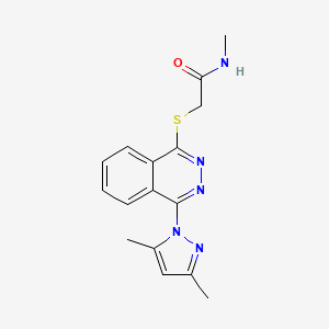 2-{[4-(3,5-Dimethyl-1H-pyrazol-1-yl)-1-phthalazinyl]sulfanyl}-N-methylacetamide